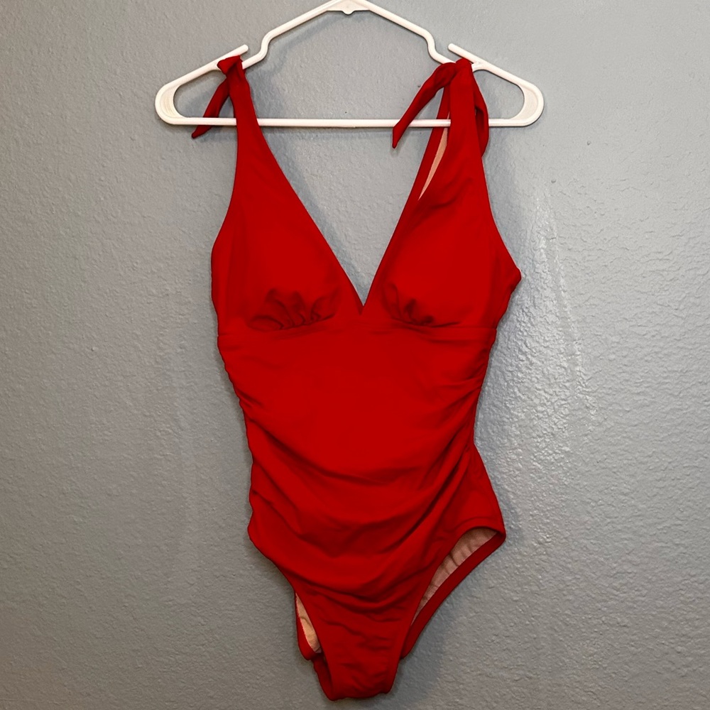Kona Sol cherry red swimsuit • Med